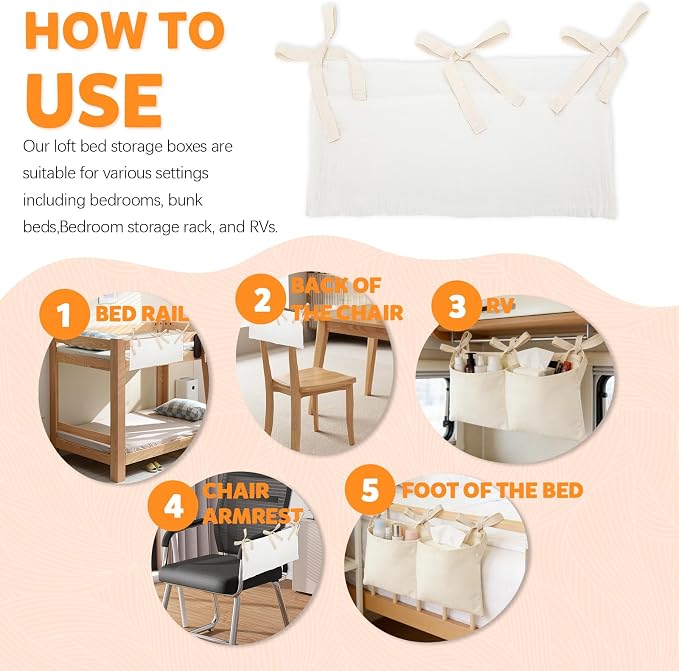 2 Pieces Solid ColorBedside Caddy - Image 3