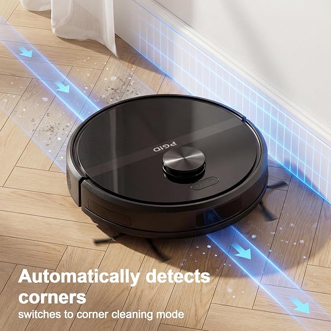 PGID Self-Emptying Robot Vacuum Cleaner, Robot Vacuum and Mop,FlexiArm Edge Mopping,5000Pa Suction, Dual Zero-Tangle System, Smart Obstacle Avoidance