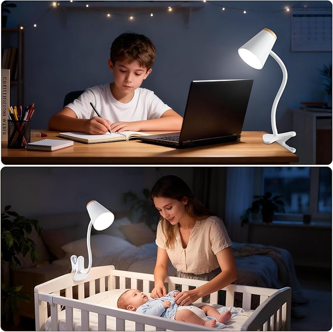EJIAXIN Clip on Desk Lamp for Home Office - Image 5