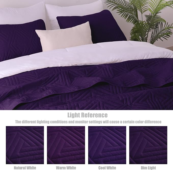 Whale Flotilla Soft Geometric Queen Quilt Set - Image 6