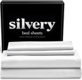 Silvery Silver Infused Bed Sheets Set - Award-Winning Self-Cooling Fabric with Self-Cleaning Silvery Technology™ That Stays Fresh 3X Longer for Hygienic Sleep (White, King)