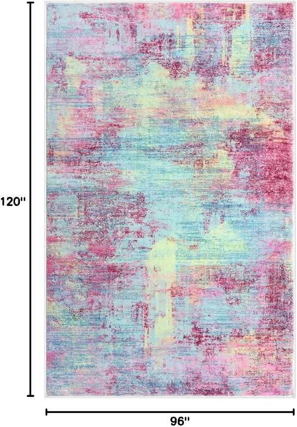 Abstract Area Rugs 8x10 Ft Washable Large Rugs - Image 2