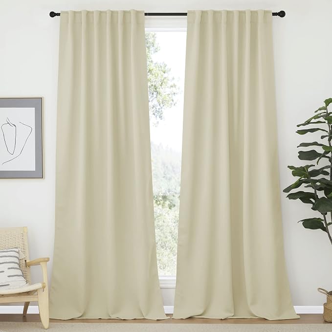 NICETOWN Living Room Blackout Curtains 95 inches Long, Window Treatment Room by NICETOWN