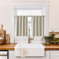 RYB HOME 100% Blackout Basement Curtains 24 inches Long, Heat & UV Blocking | by RYBHOME