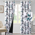 H.VERSAILTEX 100% Blackout Curtains 84 inch Length 2 Panels Set Cattleya Floral by HVERSAILTEX