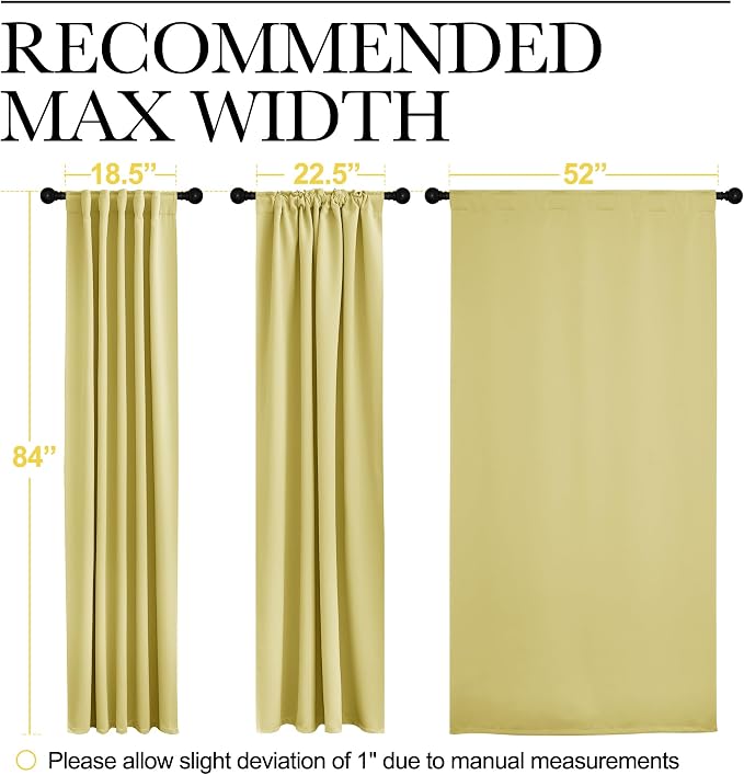 NICETOWN Bedroom Curtains Blackout Curtain Panels - Image 7