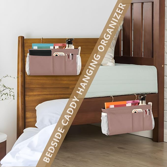DOMIKING Rose Gold Bedside Caddy - Image 7