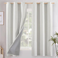 YoungsTex Ivory Linen Blackout Curtains 63 Inch Length by YoungsTex