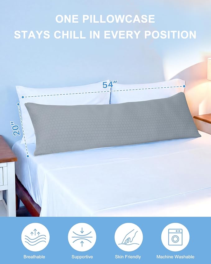 YZ HOME Cooling Body Pillow for Adults, Cold Touch Fabric | Body Pillow for - Image 6