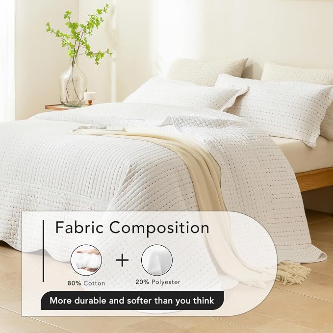 Lady Ann Oversized King Quilt 120x120, Lightweight & Soft Farmhouse Coverlet - Image 5
