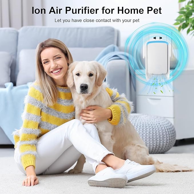 KLVEU Negative Ion Air Purifier Plug in,Ionic Air Purifiers for Home, Bedroom, Office, Mini Portable Air ionizers Quiet Air Cleaner for Home(4)