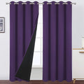 100% Blackout Purple Curtains by Lemomo