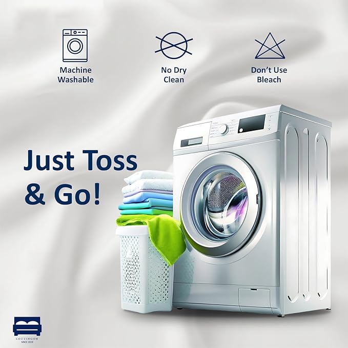 Ruffled Bed Skirt with Split Corners-Dust Ruffle - 18" Drop 100% Microfiber Soft,Sheen & Luxurious Look - Bed Skirts (Ivory -Queen)