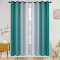 COSVIYA Grommet Ombre Teal Room Darkening Curtains 84 inch Long by COSVIYA