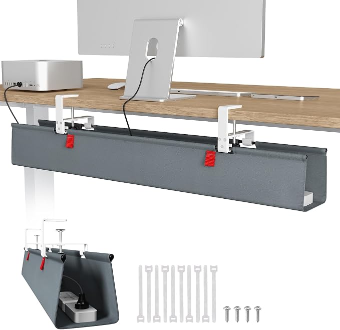 Univivi No Drill Under Desk Cable Management Tray, 36 inch Cable Management | by Univivi