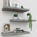 Floating Shelves for Wall Set of 3, Invisible Brackets, Water Resistant Surface by Upassion
