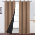 100% Blackout Curtains 40 x 84 Inch/Cappuccino Curtains 2 Panels by Lemomo