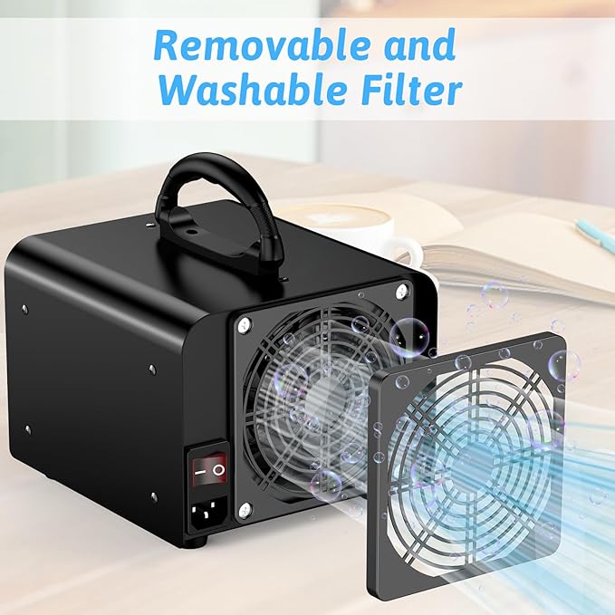 Ozone Generator 68,000mg/h, Commercial Ozone Machine Odor Removal, High Capacity Ozone Machine, Home Ozone Generator for Car, Home, Smoke, Pet, etc (Black) - by TTDMK