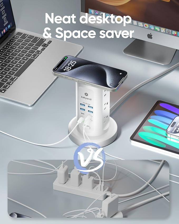 Kakyanill 30W USB Charging Station, Power Strip Tower - Image 5