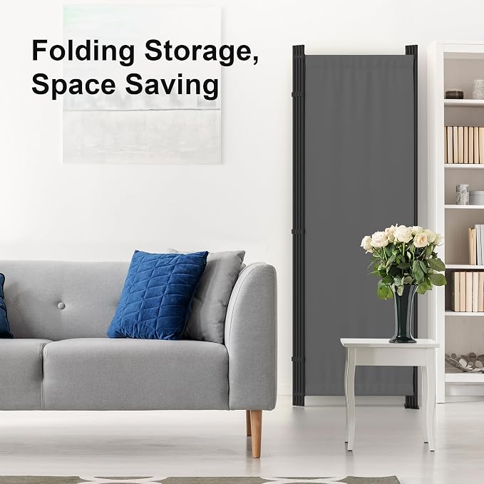 Privacy Screen Room Divider as Dressing Screen 4 Panel Wall Room Divider - Image 8