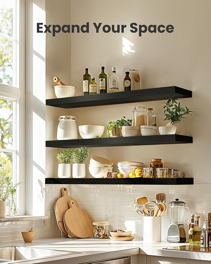 Amada 23.6" Floating Shelves for Wall Decor & Storage, Living Room, 22 lbs - Image 6