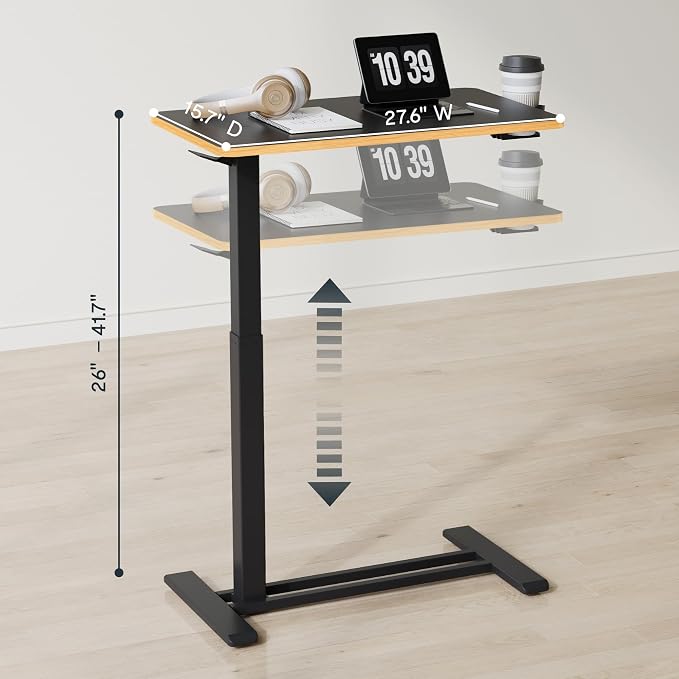 FLEXISPOT H7 28" Pneumatic Height-Adjustable Overbed Table - Image 8
