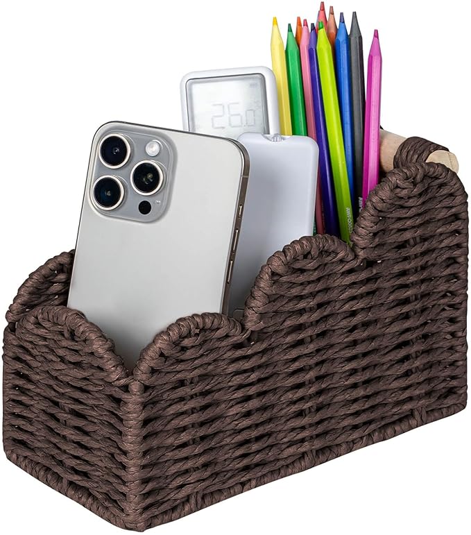 CubesLand Bedside Table Desk Organizer Caddy, Remote Pen&Pencil Holder Cup | by CubesLand