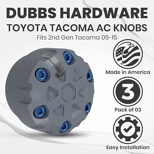 2nd Gen Tacoma Accessories AC Knob Upgrade - 2005,2006,2007,2008,2009,2010,2011,2012,2013,2014,2015 Tacoma Climate Control Dial Mods Set - 2nd Gen Tacoma Mods - for Toyota Interior Replacement Kit