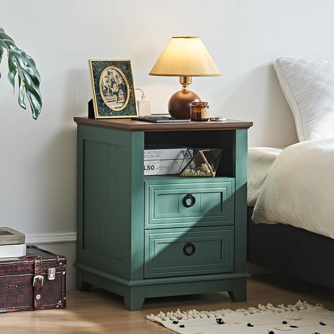 Joaxswe 18" Farmhouse Night Stand Set 2 - Image 4
