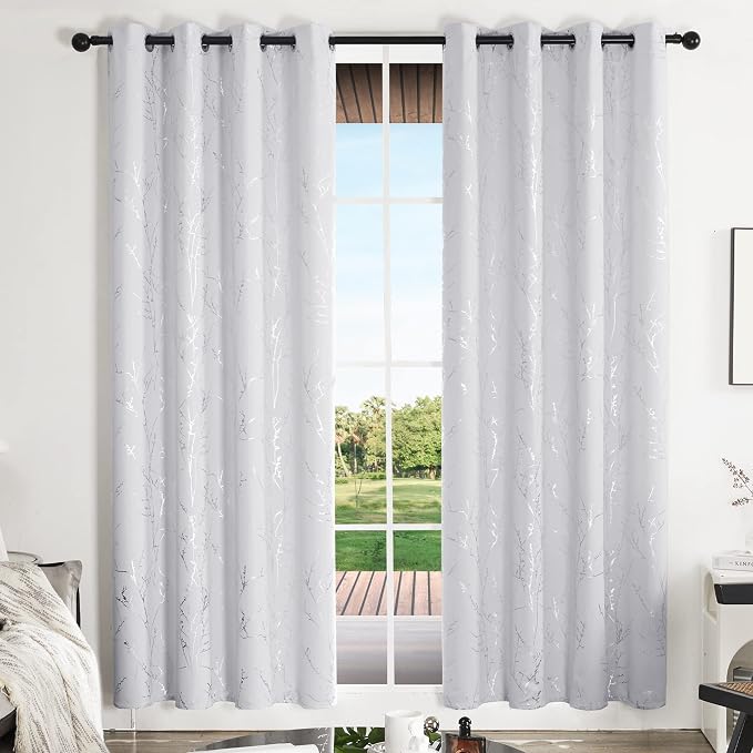 Deconovo Living Room Curtains 95 Inches Long, Thermal Insulated, Room Darkening - Image 2