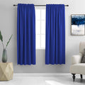 2 Panels Royal Blue Blackout Curtain Panels by DONREN
