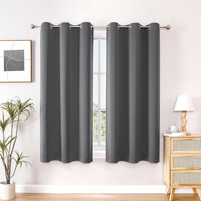 ChrisDowa Blackout Curtains for Bedroom and Living Room 50 Inches Long | 2 by ChrisDowa