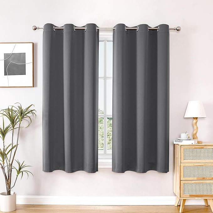 ChrisDowa Blackout Curtains for Bedroom and Living Room 45 Inches Long | 2 by ChrisDowa