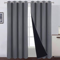 100% Blackout Curtains 52 x 95 Inch/Grey Curtains 2 Panels by Lemomo