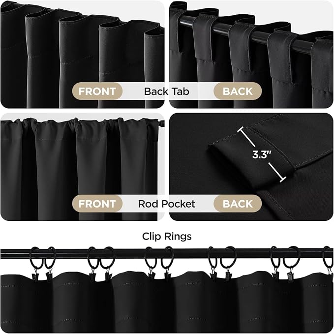 Joydeco Blackout Curtains for Bedroom, Room Darkening Noise Reducing - Image 4