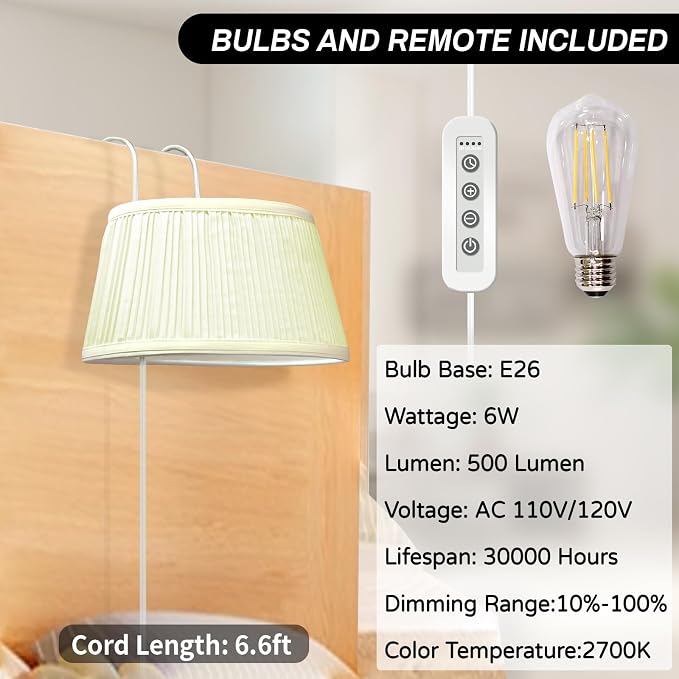 NITOWOLF Bed Reading Light, Headboard Light Reading Lights - Image 4