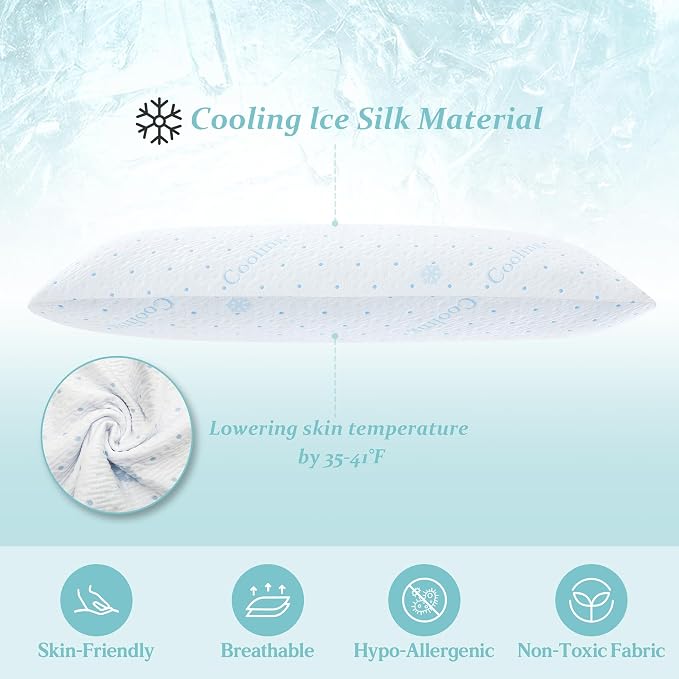 Dreamood Cooling Body Pillow Shredded Foam - Image 5