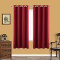 KOUFALL Red Room Darkening Blackout Curtains 63 Inch Length by KOUFALL