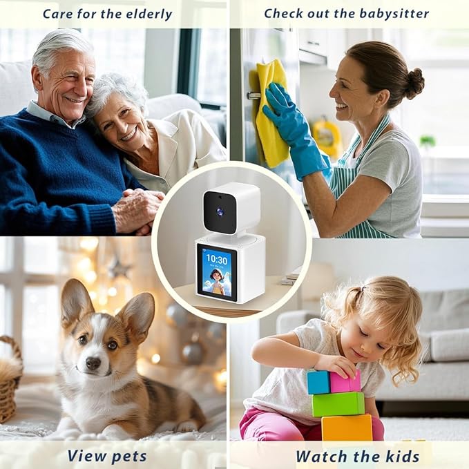 CIAJIE Home Security Camera Indoor,Pet Camera,1080P Dog Camera with Two Way Video,Monitor for Elderly/Baby/Nanny/Pet/Dog with app,Pan/Tilt WiFi Cameras,Night Vision,CS10