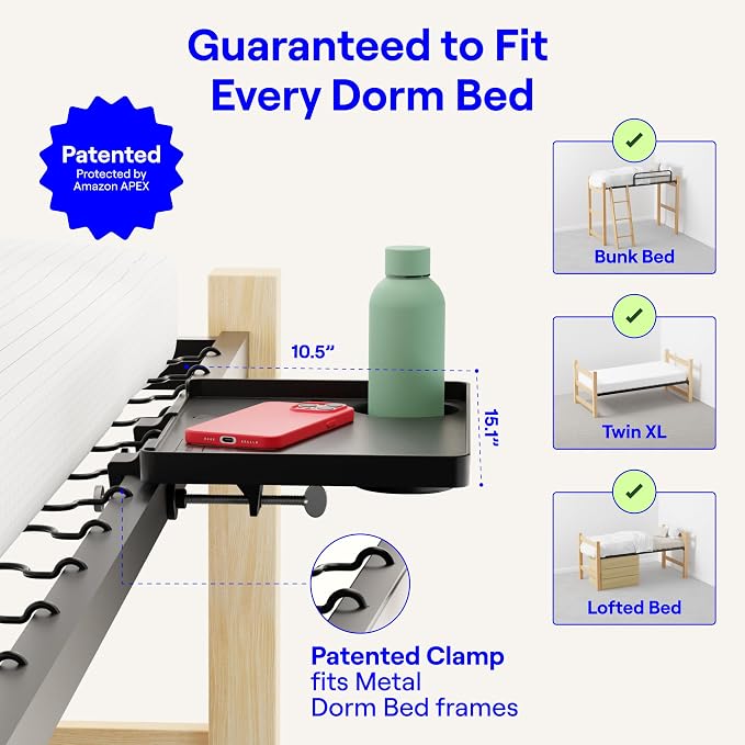 BedShelfie Bedside Shelf for Dorm Room - Image 2