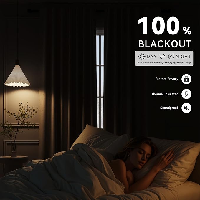 Extra Long 100% Blackout Linen High Ceiling Curtains 108 Inches Long 9 FT - Image 2