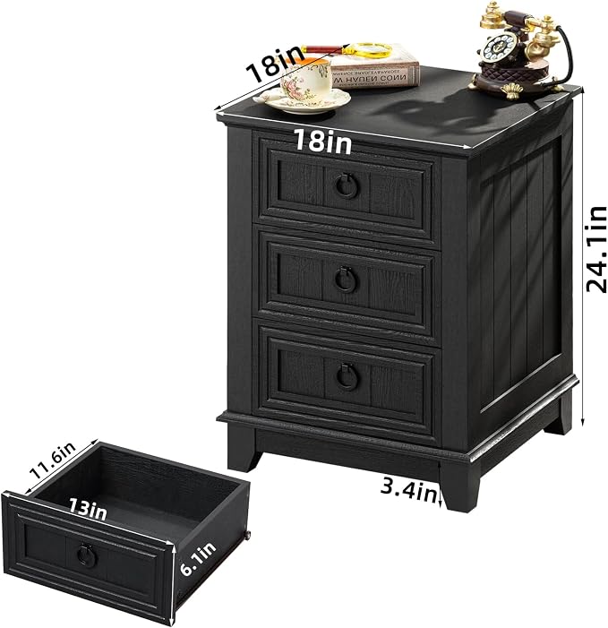 Joaxswe Farmhouse Nightstand - Image 2