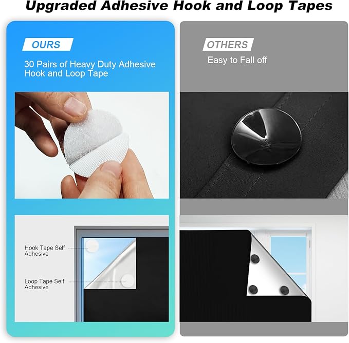 Vanten Upgraded Blackout Curtains, 100% Blackout Material - Image 5