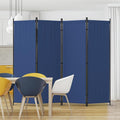 Room Partitions and Dividers 4 Panel Portable Wall w/ 3 Wider Feet Folding Room by Kecreque