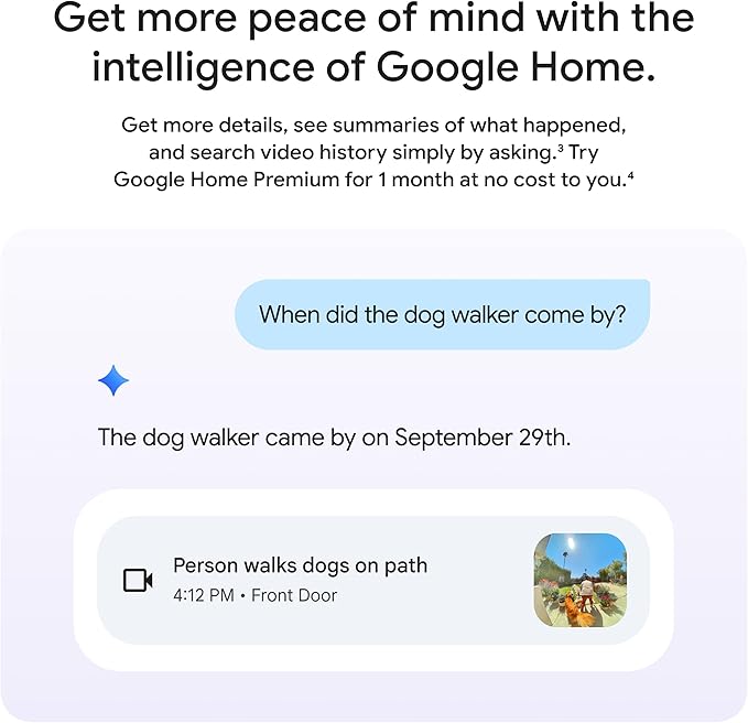 Google Nest Doorbell (Wired, 3rd Gen) - 2K Video and Gemini, Live View, Night Vision, 2-Way Audio - Works with Google Home - 2025 Model - Linen
