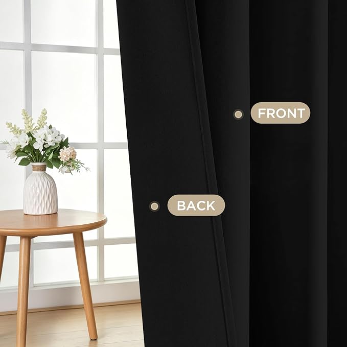 Joydeco Blackout Curtains 108 Inch Long 2 Panels Set, Room Darkening Thermal - Image 7