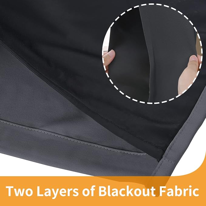 YoungsTex Extra Wide 100% Blackout Curtains - Image 5