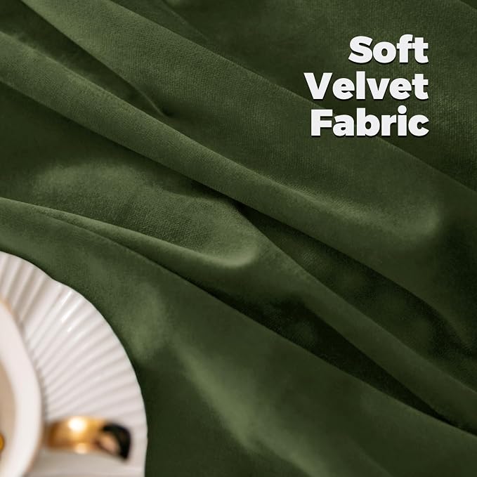 BGment Dark Green Velvet Curtains 84 Inches Long - Image 5