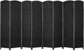 Room Divider 8 Panel 5.6 FT Tall Privacy Screen Waterproof Wood Frame Partition by PayLessHere