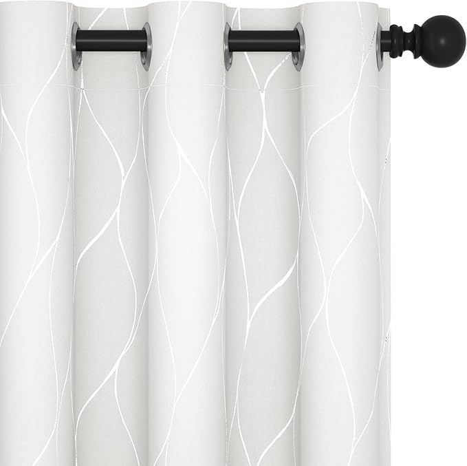 Deconovo Curtains for Living Room, Pattern Blackout Curtains 54 Inches Long | by Unknown
